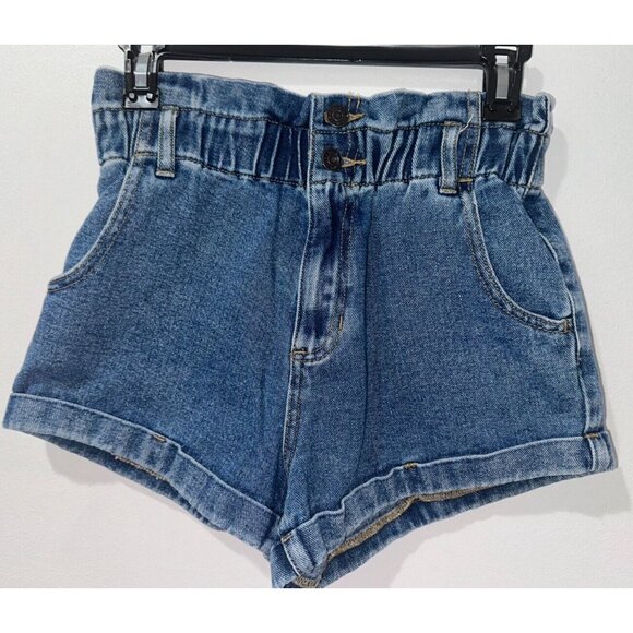 PacSun Pants - PacSun Womens Denim high waisted jean Shorts Sz 0  25 Elastic Stretch Waist
